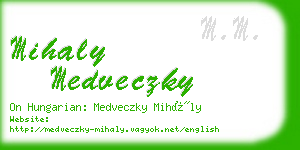 mihaly medveczky business card
